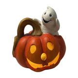 Halloween craft Pumpkin ornament Ghost decoration LED Halloween light PolyResin Halloween figure Halloween party décor Witch/bat/spider decorations