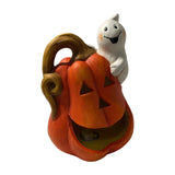 Halloween craft Pumpkin ornament Ghost decoration LED Halloween light PolyResin Halloween figure Halloween party décor Witch/bat/spider decorations