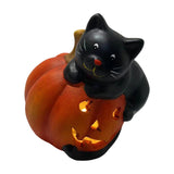 Halloween craft Pumpkin ornament Ghost decoration LED Halloween light PolyResin Halloween figure Halloween party décor Witch/bat/spider decorations