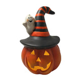 Halloween craft Pumpkin ornament Ghost decoration LED Halloween light PolyResin Halloween figure Halloween party décor Witch/bat/spider decorations