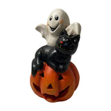 Halloween craft Pumpkin ornament Ghost decoration LED Halloween light PolyResin Halloween figure Halloween party décor Witch/bat/spider decorations