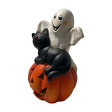 Halloween craft Pumpkin ornament Ghost decoration LED Halloween light PolyResin Halloween figure Halloween party décor Witch/bat/spider decorations